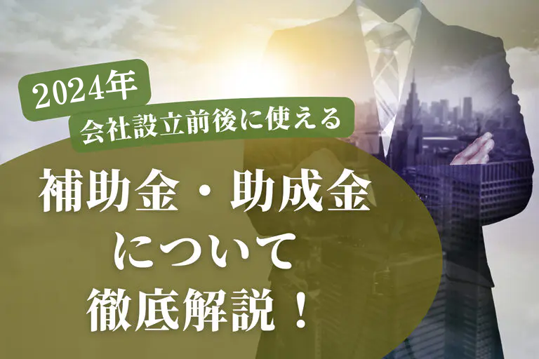 【2024年】会社設立前後に使える補助金・助成金について徹底解説！