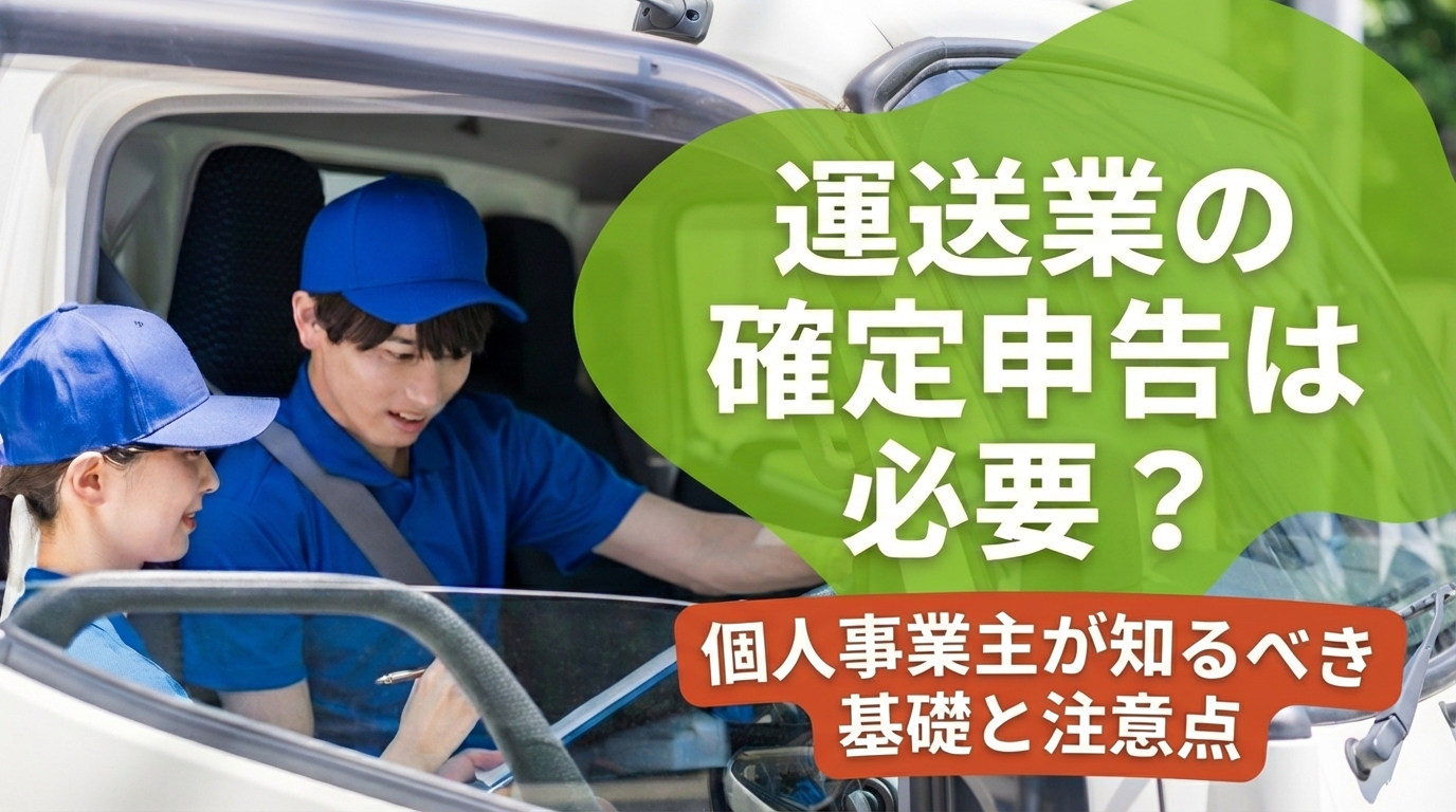運送業の確定申告は必要？個人事業主が知るべき基礎と注意点
