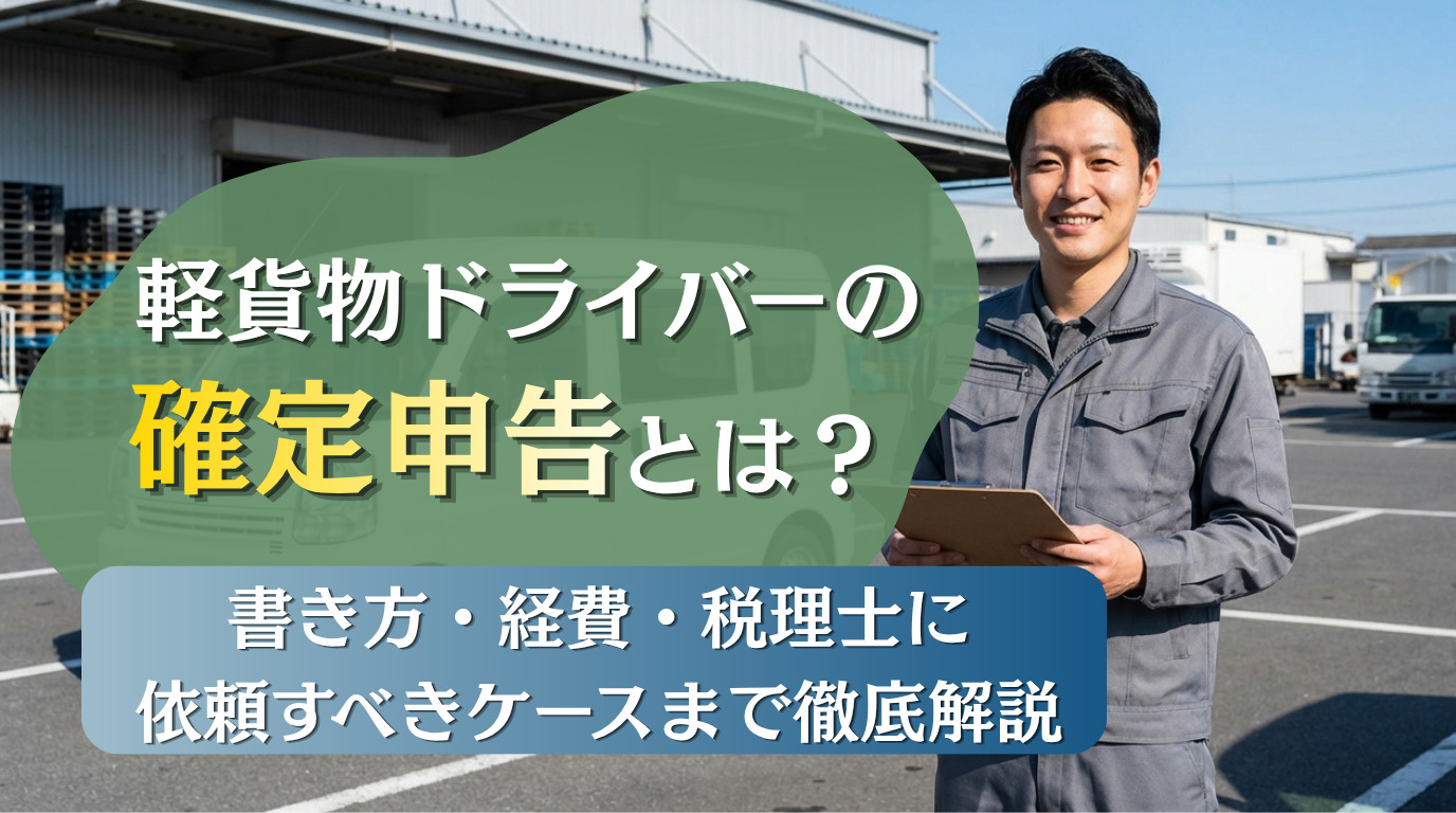 軽貨物ドライバーの確定申告とは？書き方・経費・税理士に依頼すべきケースまで徹底解説